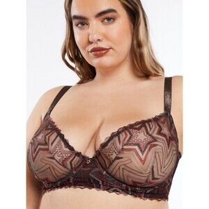 Savage X Fenty Shining Star Embroidered Unlined Demi Bra.  42C